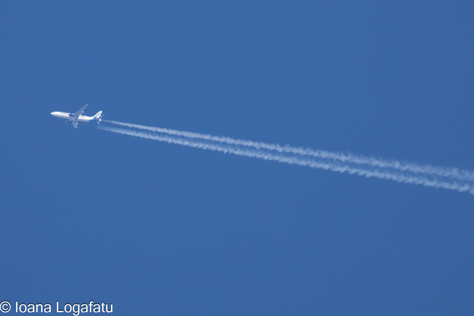Aircraft soars above the clouds
